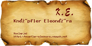 Knöpfler Eleonóra névjegykártya