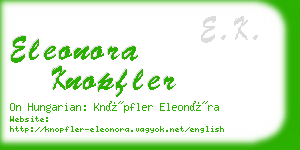 eleonora knopfler business card